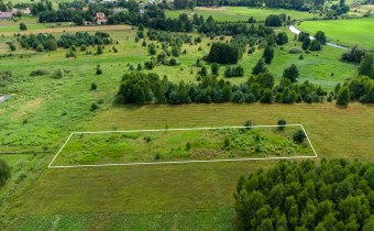 Działka budowlana Smolajny widok na miejscowość bl