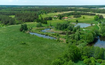 Działka ze stawem Kotkowo – widok z drona, otoczen