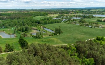 Działka budowlana Kotkowo – panorama z drona, lasy