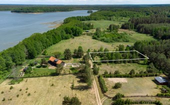 Działka rekreacyjna Ruś 347/7 z zaznaczonymi grani