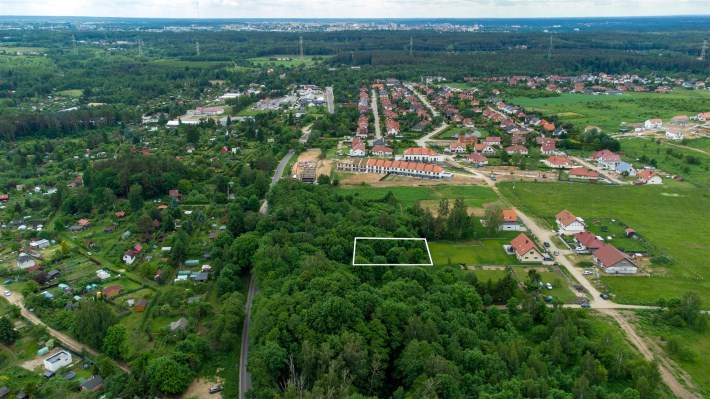 Widok z drona na Wadąg - działka budowlana 3 km od