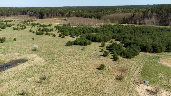 Prąd  przy granicy działki Gierłoż 1718 m² — prąd 