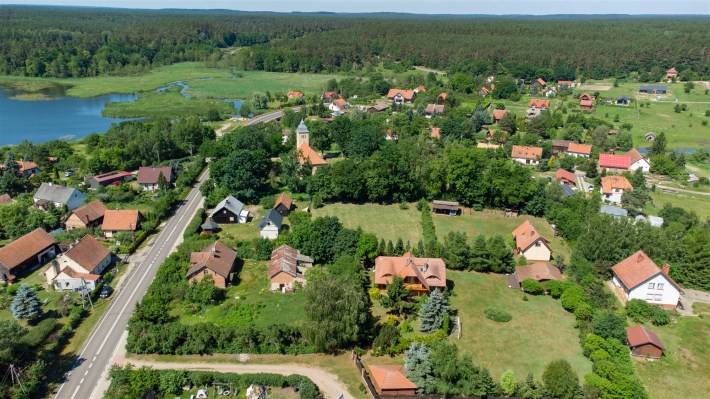 Miejscowość Kurki gmina Olsztynek widok z drona – 
