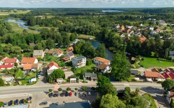 Panorama Miłomłyna z lotu ptaka – lokalizacja nier
