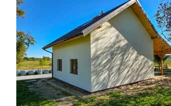 Elewacja boczna domu na sprzedaż Barty – taras z d
