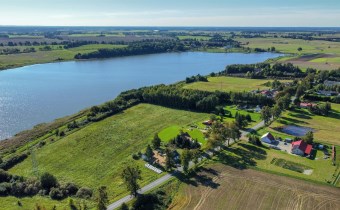 Widok z drona na miejscowość Barty gmina Zalewo – 
