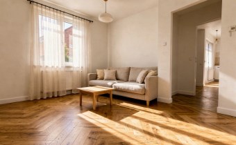 Wizualizacja strefy wypoczynkowej salonu, mieszkan
